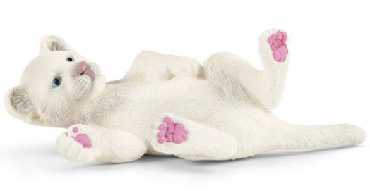 Комплект Schleich: Бяла майка лъвица с малки