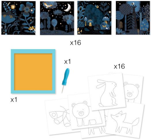 Творчески комплект Djeco: Разкрий изображението с микроперфорация