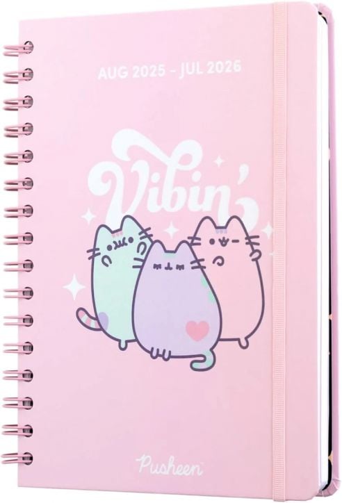 Седмичен планер Grupo Erik Pusheen за 12 месеца - август 2025 / юли 2026 година