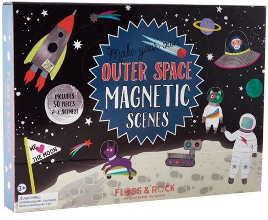 Игра с магнити Floss & Rock, Magnetic Play scenes, Space - Космонавти