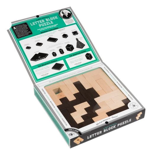 Дървен 3D пъзел Professor Puzzle: Einstein's Letter Block