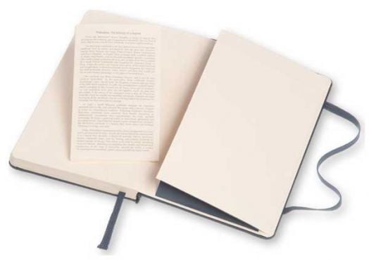 Голям тъмносин тефтер Moleskine с твърди корици, линиран