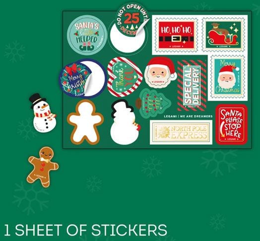 Комплект Legami - Писмо до Дядо Коледа