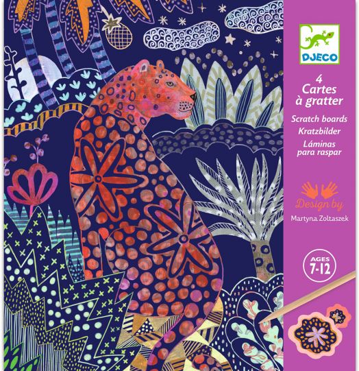 Комплект скреч картини Djeco - Lush Nature