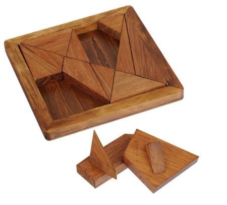 Дървен 3D пъзел Professor Puzzle - Танграмът на Архимед