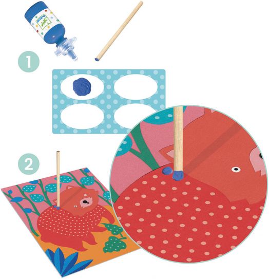 Комплект за оцветяване Djeco: Животни