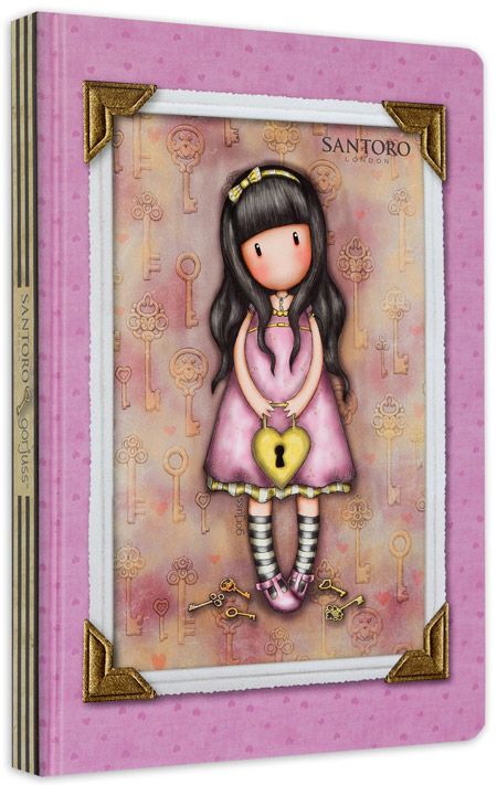 Тетрадка Gorjuss А5 с твърди корици, 96 листа с широки редове