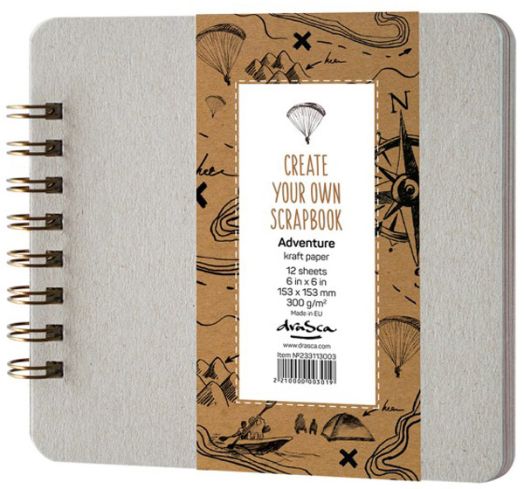 Скрапбук Drasca Adventure Kraft, 15.3 х 15.3 см.