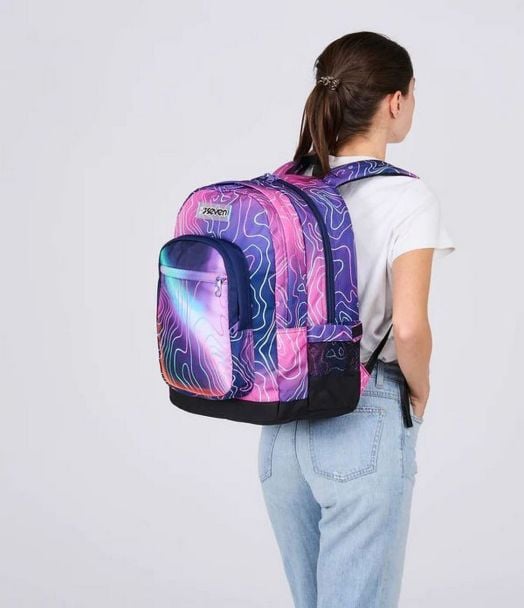 Ученическа раница Seven Freethink Mapset Girl с две отделения и USB порт