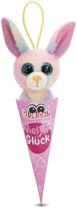 Плюшена играчка-висулка Nici Glubschis - Зайче Rainbow Candy, 9 см.