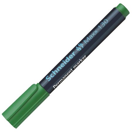 Перманентен маркер Schneider - зелен, 3.0 мм