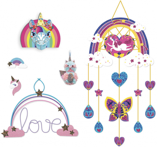 Креативен комплект Janod - 6 декорации с дъга