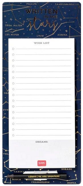Магнитен пад за бележки с молив Legami - Stars