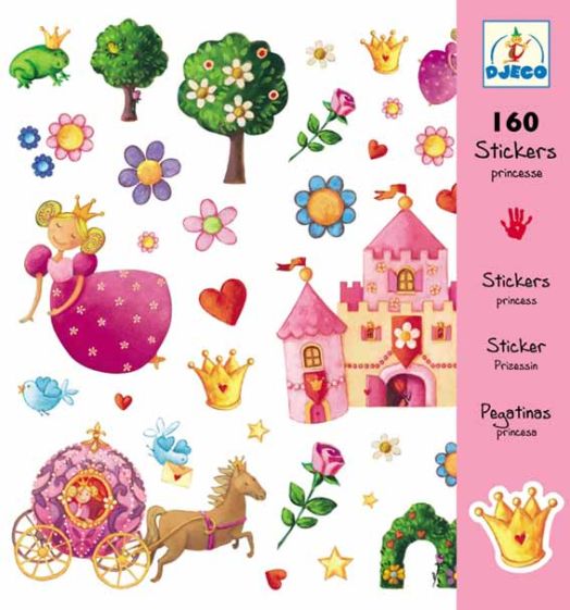 Стикери Djeco - Принцеси, 160 бр.