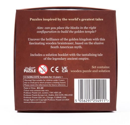 Дървен 3D пъзел Professor Puzzle Myths and Legends - Легендата за Ел Дорадо