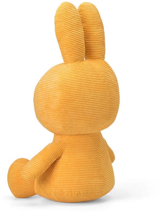 Плюшена играчка Miffy Eco Corduroy - слънчевожълт заек, 70 см.