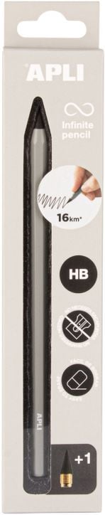 Графитен молив Apli Infinite HB, сив