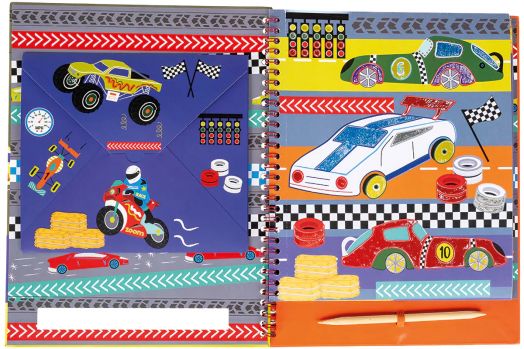 Магическа книжка Floss & Rock - Foil & Play, Cars