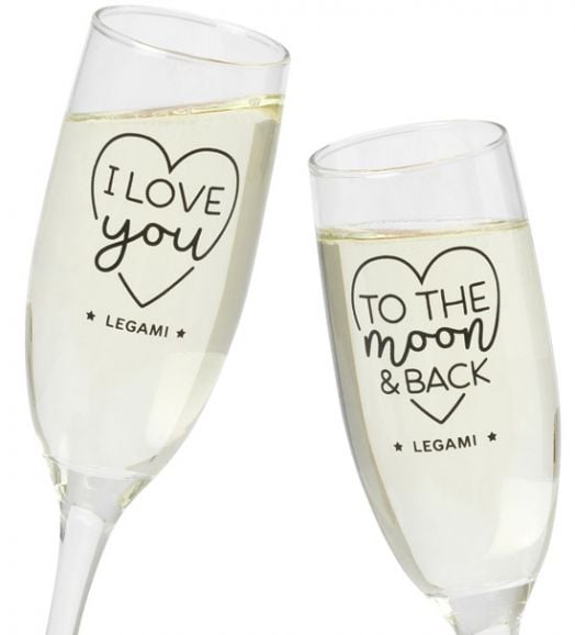Комплект чаши за шампанско Legami, 2 бр.