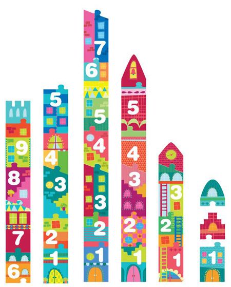 Пъзел Apli Kids - Къща от цифри, 30 части