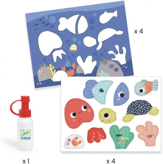 Творчески комплект Djeco: Направи колажи My first collages