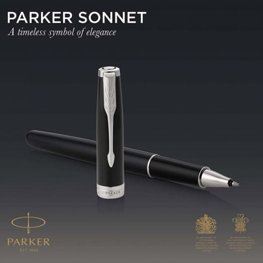 Комплект Parker - Химикалка и ролер Royal Sonnet Black Lacquer CT