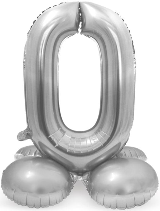 Фолиев балон Folat - Цифра 0, сребърен