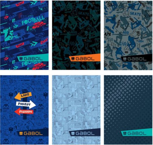 Тетрадка Gabol А4, 60 карирани листа, за момчета