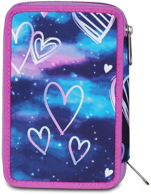 Ученически несесер Seven Gloomy Heart с три отделения, пълен