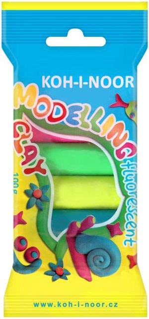 Пластилин Koh-I-Noor, 5 неонови цвята