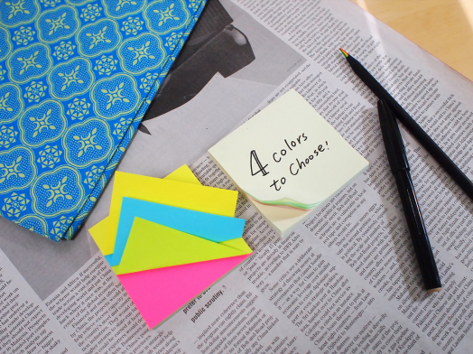 Самозалепващи неонови листчета Stick'n Alternate, 76 x 76 мм, 4 цвята