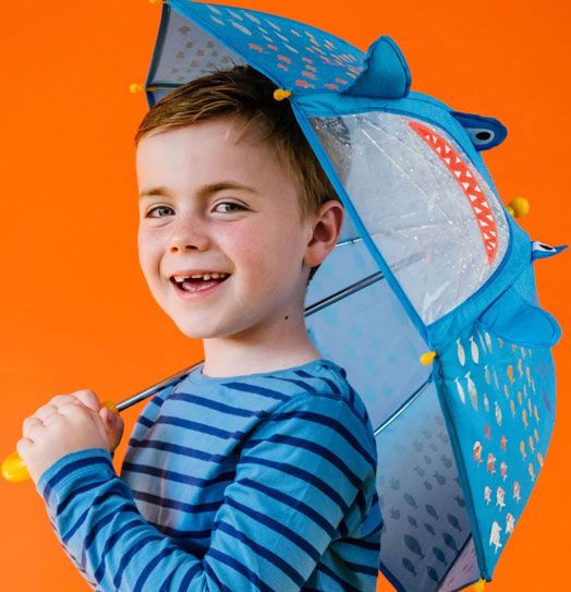 Детски магически чадър Floss & Rock, 3D Colour Changing Umbrella, Shark - Акула