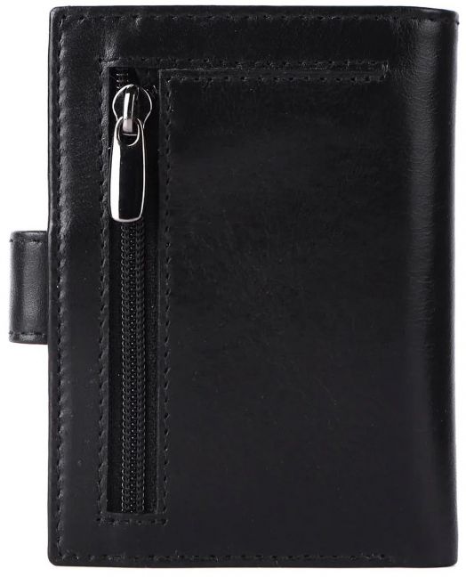 Кожен калъф за карти Valenta MagSafe Luxe Black