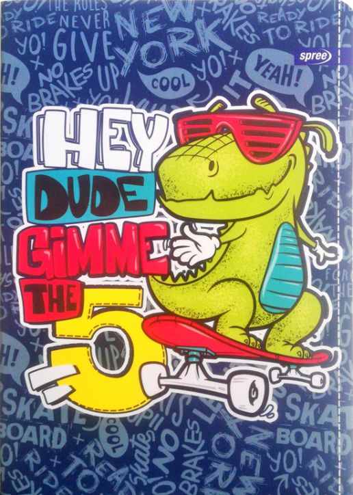 Тетрадка Spree А4, 60 листа с широки редове