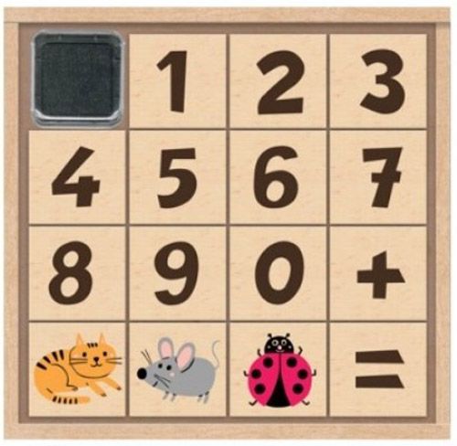 Детски дървени печати с цифри