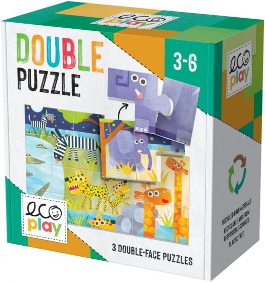 Образователен пъзел Headu EcoPlay - Животните и тяхната среда