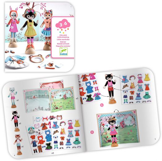 Творчески комплект Djeco: Облечи със стикери - Куклата