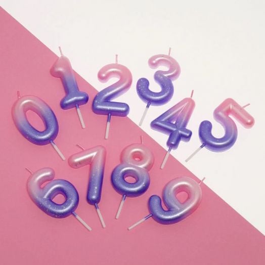 Свещ за рожден ден Legami - Цифра 4, розова