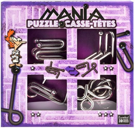 Комплект 3D метални пъзели Eureka Mania, Violet