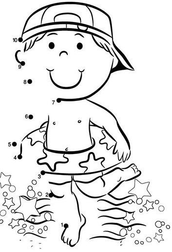 Книжка свържи и оцвети Еurekakids - Пясъчни замъци