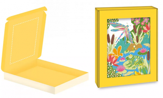 Творчески комплект Janod - Златни картини с акварел, Градина