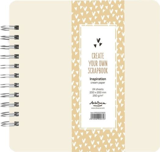 Скрапбук Drasca Inspiration със спирала, 24 листа, 20 x 20 см.
