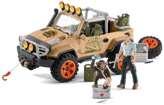 Комплект Schleich: Автомобил с лебедка