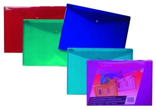 Цветна папка с копче Snopake, A5