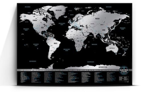 Цветна скреч карта на света - 101 места