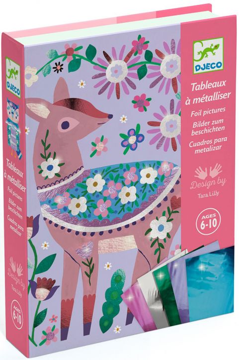 Творчески комплект Djeco: Направи си картини с фолиа