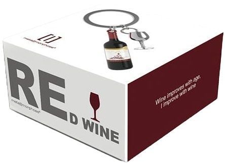 Ключодържател Metalmorphose - Red Wine + Glass