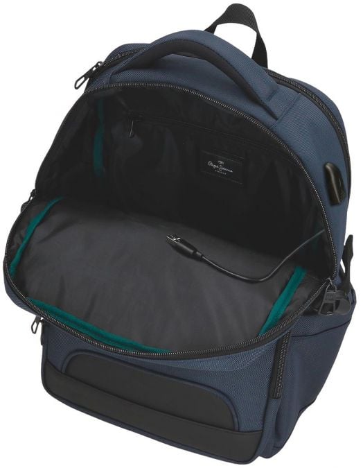 Раница за лаптоп Pepe Jeans Bromley Blue с две отделения