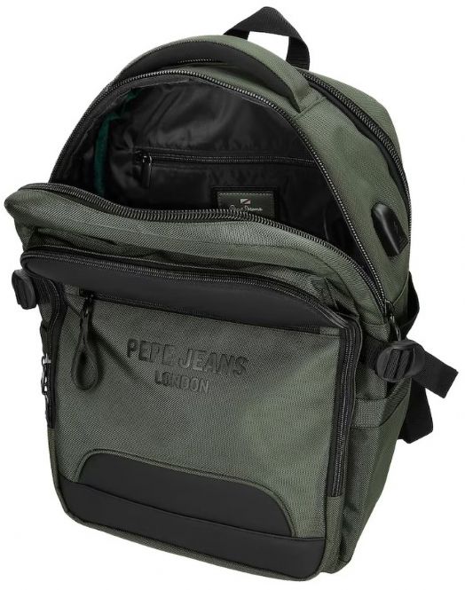 Раница за лаптоп Pepe Jeans Bromley с две отделения и преден джоб