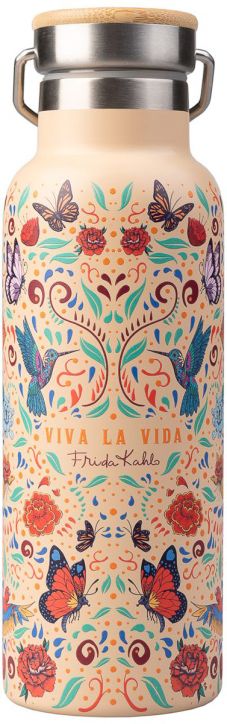 Метална бутилка Grupo Erik Frida Kahlo Viva La Vida с дръжка, 500 мл.